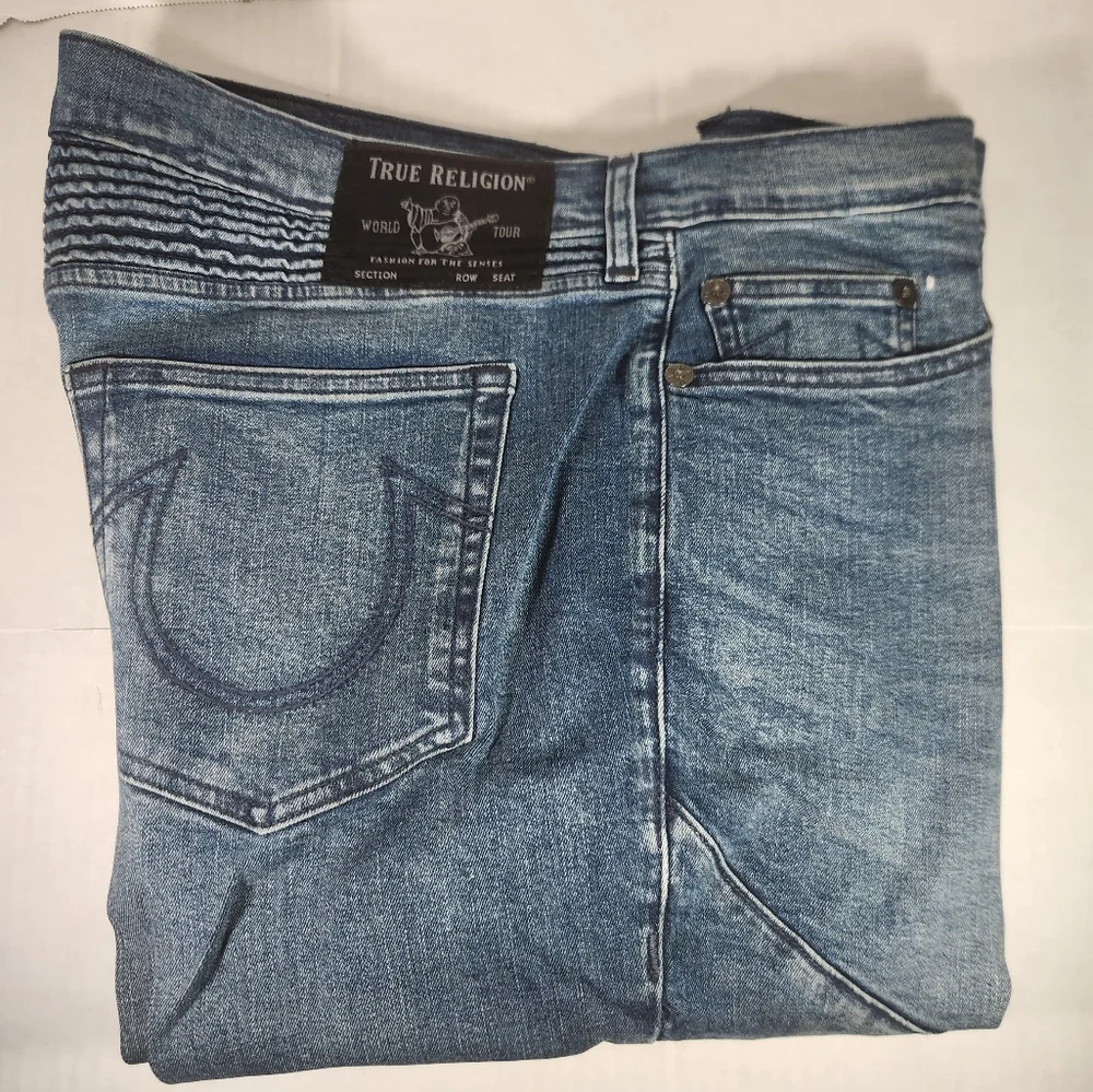 Men's True Religion Rocco Relaxed Skinny Denim Biker Jeans